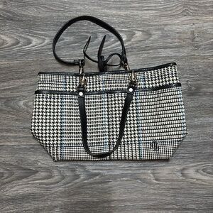 Vintage Black and White Ralph Lauren Houndstooth Purse